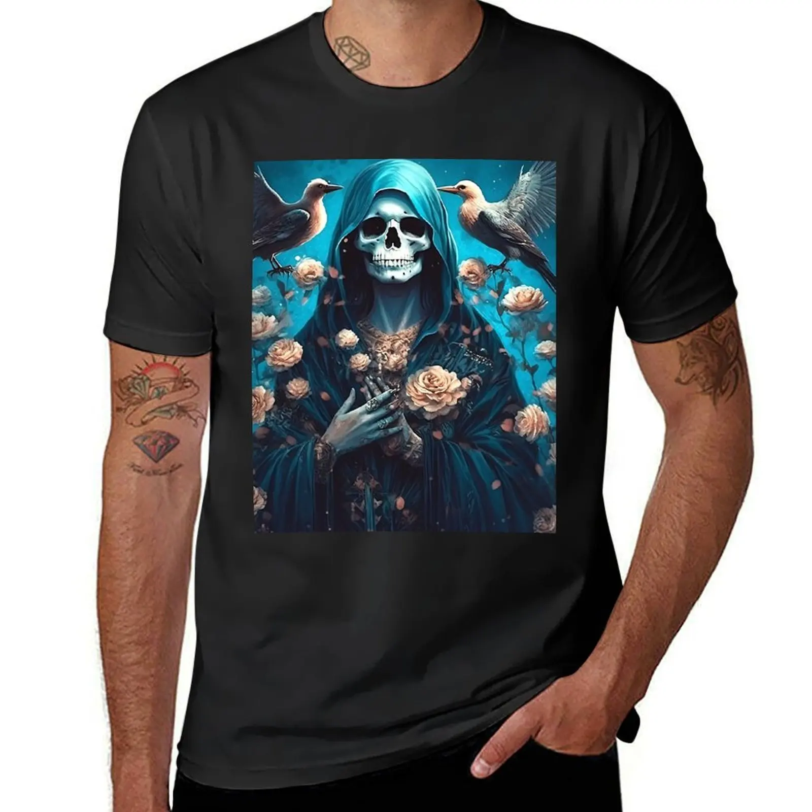 Nuestra Se?ora de la Santa Muerte Mother of Death T-Shirt blacks vintage workout shirts for men