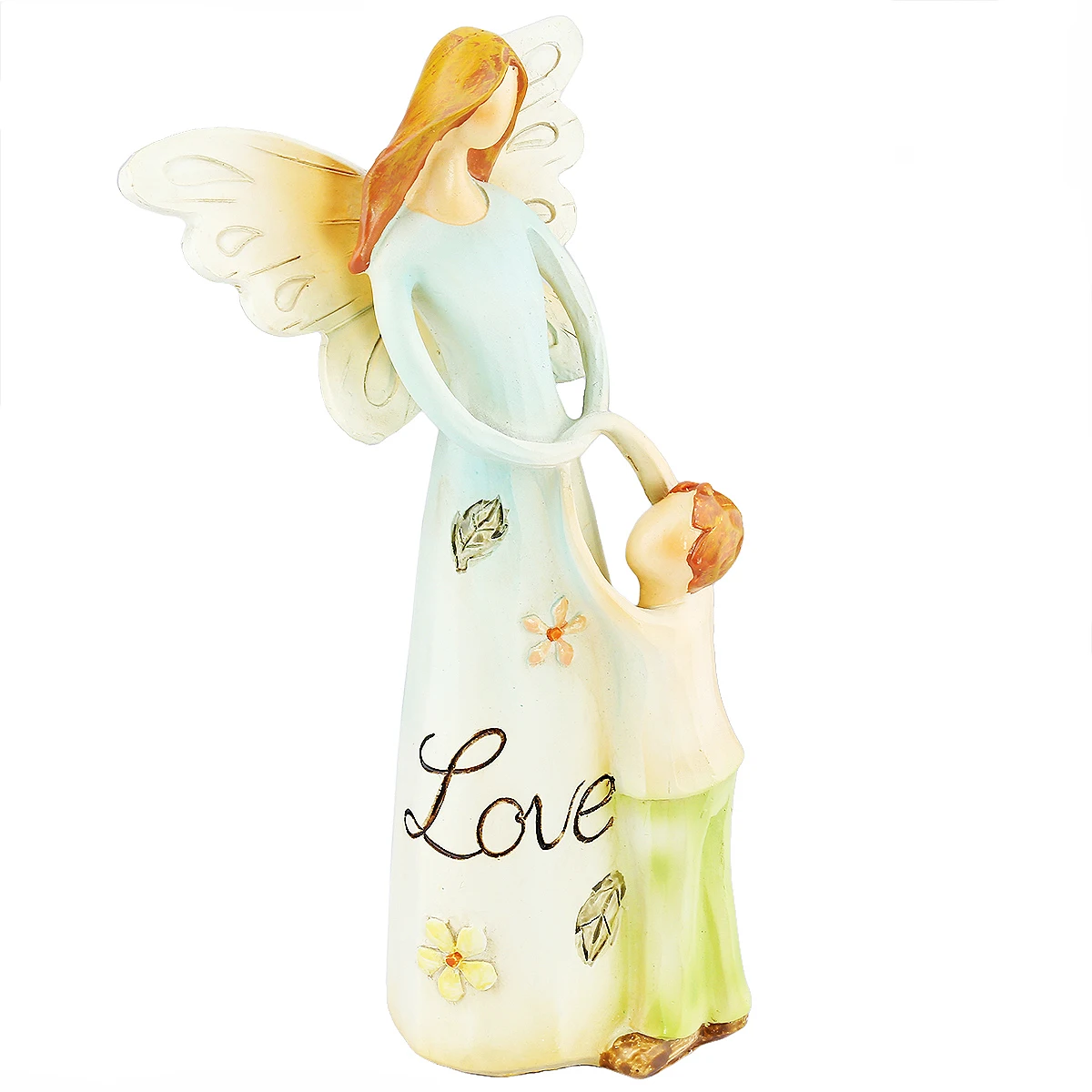 Guardian Angel Family Sculpture Resin Figurine Healing Hand Carved Statue For Church Religious Ornaments Garden Home Decoration