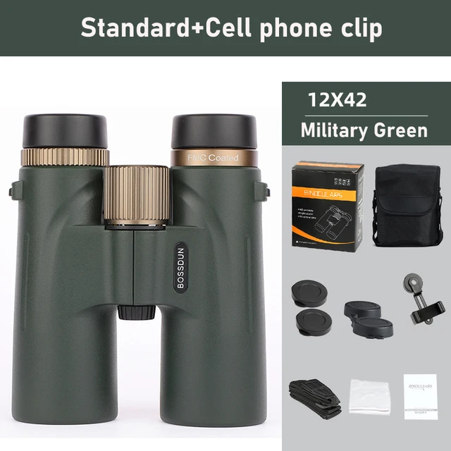 12x42 Binoculars Professional ED Lens Telescope Powerful Long Range BAK4 Prism For Hunting Outdoor Camping IPX7 Waterproof 6