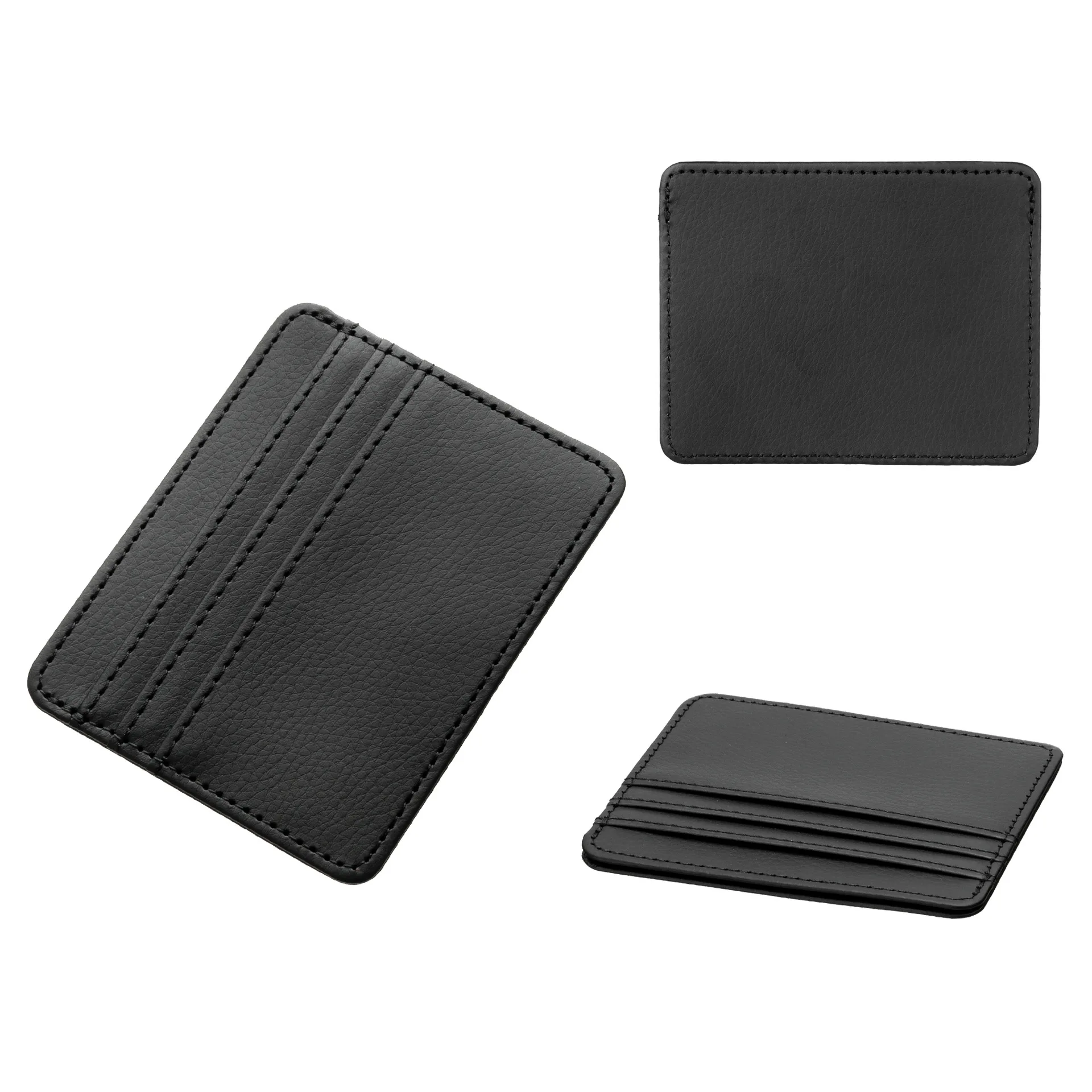 Baellerry Classic Small Card Holder, Simple Stitching Design, Compact and Portable Mini Card Holder