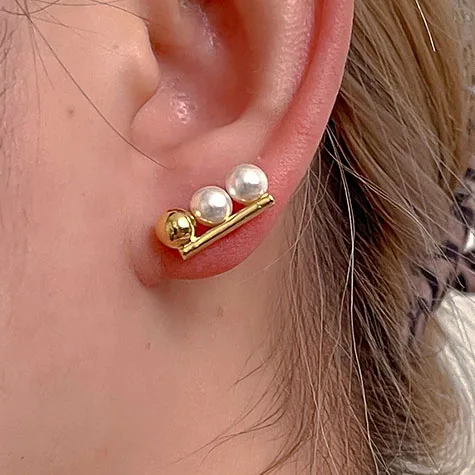 

Модные маленькие серьги в Корейском стиле с жемчугом, серьги-подвески для женщин, милые индивидуальные серьги