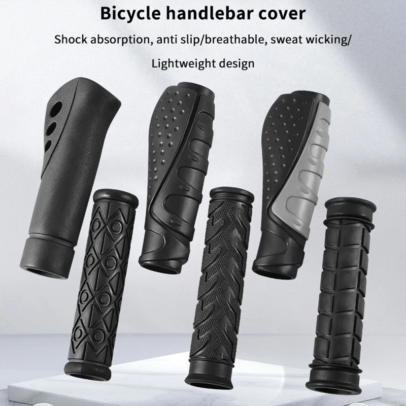 1 Pair Bicycle Handle Cover Rubber Grips Bicycle Handlebar Protect Cover Anti-slip Protective Gear Bike Accessories Bicycle Handlebar Grips Bike Handlebar Grips Bike Handle Grips