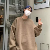 2023 New Men's Sweater Korean Trendy Loose-fit Japanese Knitted Top Winter Onesie Lazy Line Cloth Jacket