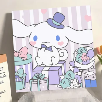 Sanrio Cinnamoroll DIY Paint-by-Numbers Framed Canvas Kit 1