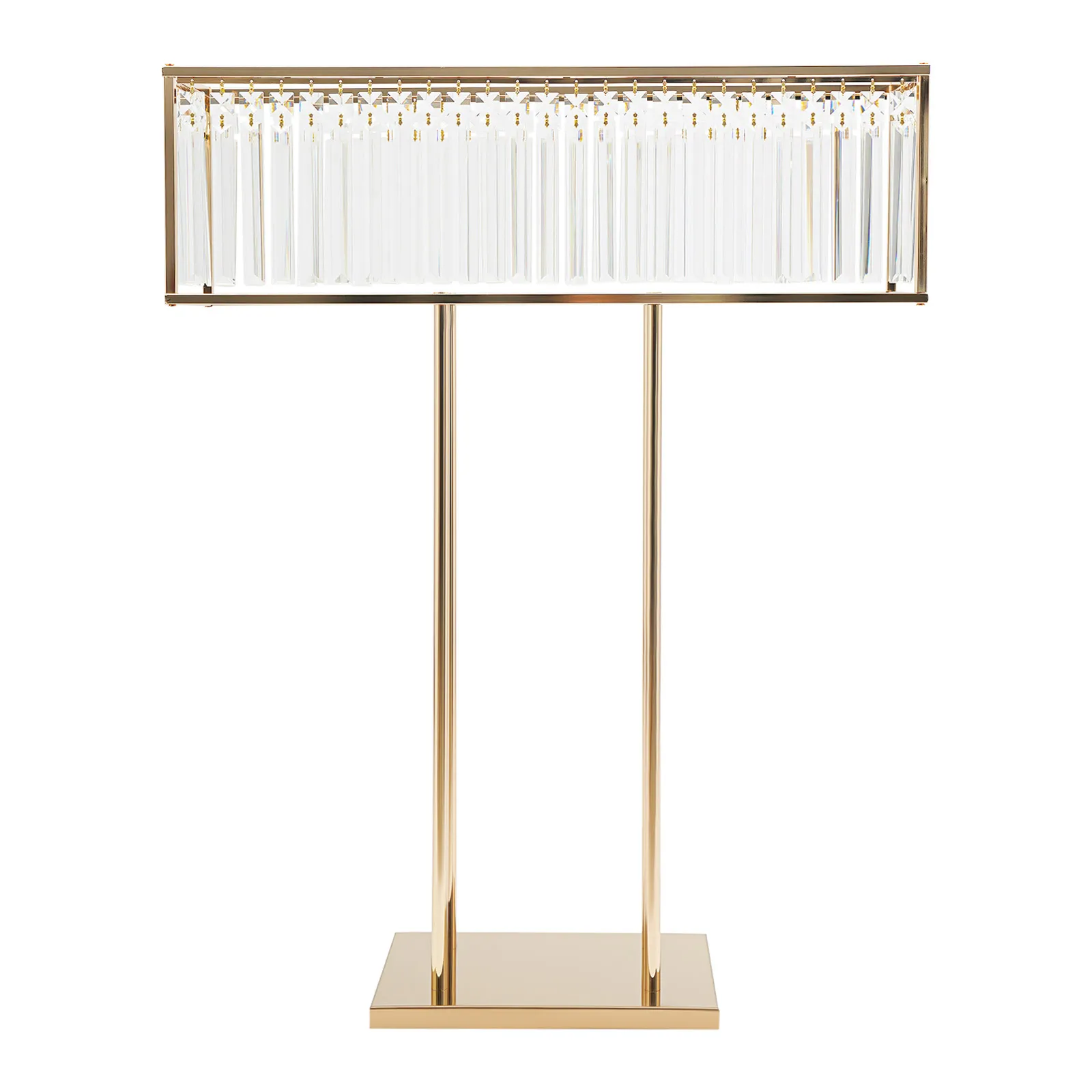 Crystal Flower Stand Sparkling Crystal Wedding Arch with Gold Frame  Beaded Curtain Flower Stand for Sweetheart Table Ceremony