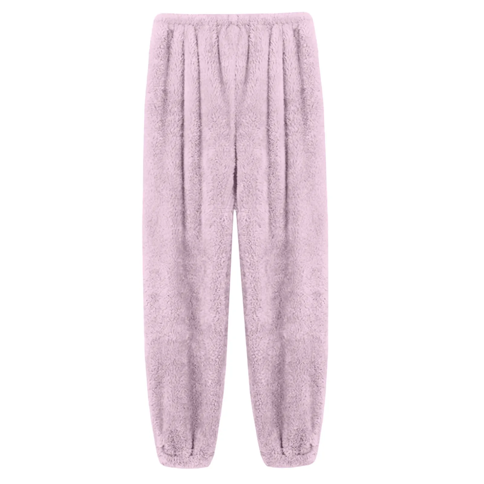 Damen Samt Schlafanzughose Mit Elastischem Bund Für Zuhause_voghion.com