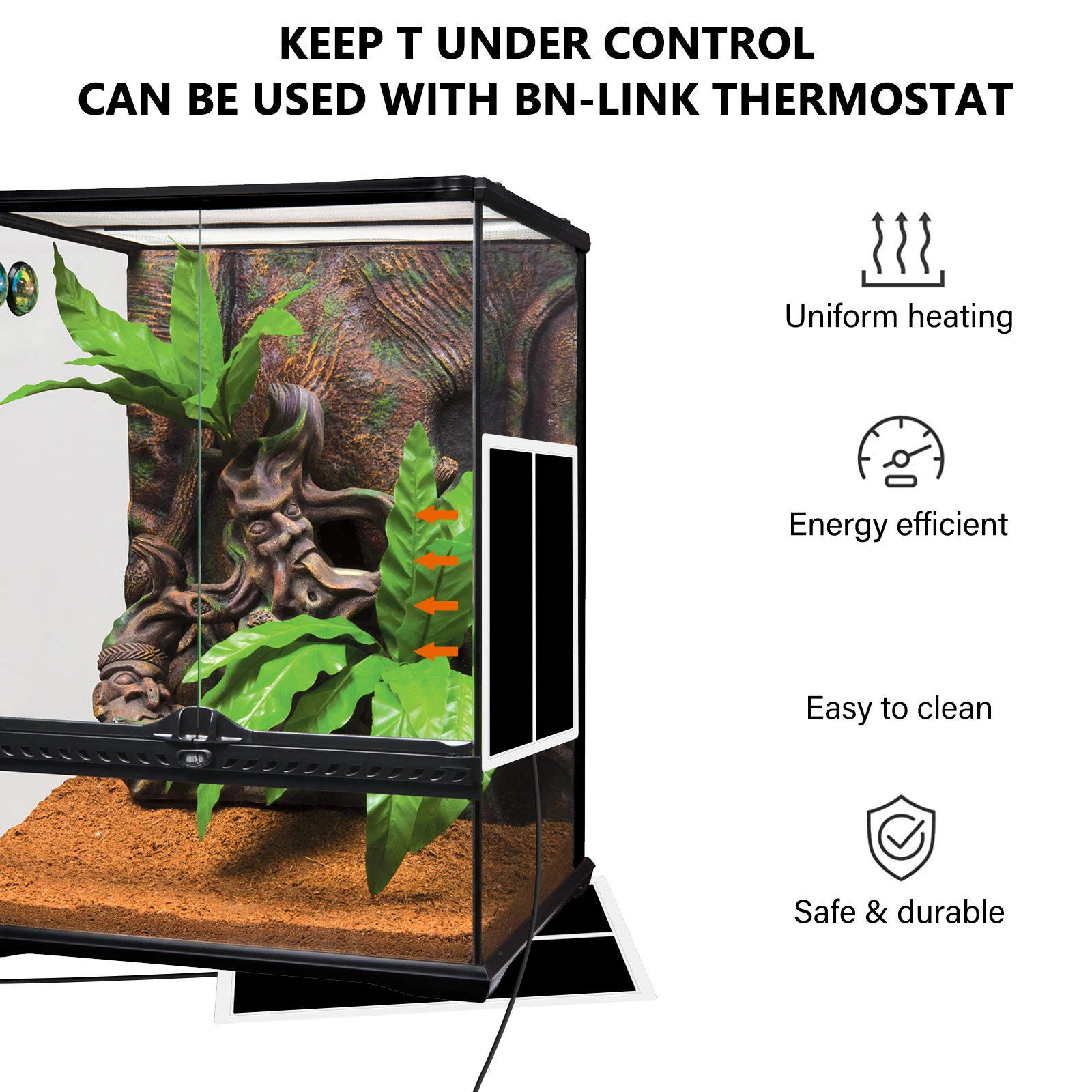 5-45W Terrarium Reptiles Heat Mat Climbing Pet Heating Warm