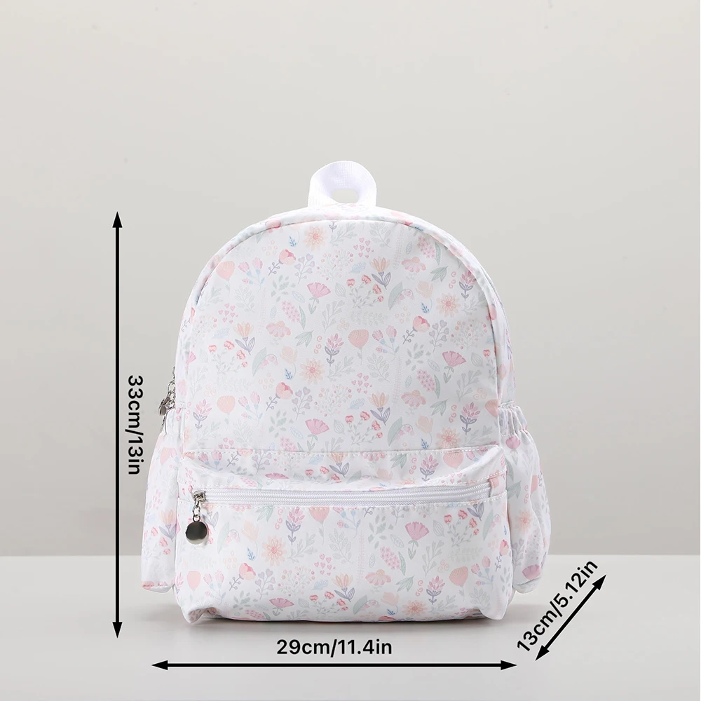Plaid Backpack For Girls Boys Floral Waterproof Nylon Schoolbag Durable Lightweight Book Bag For Students 6
