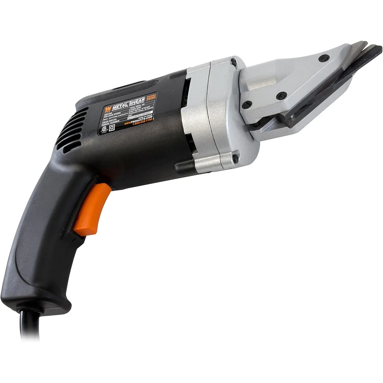 Metal Shear, Swivel Head, Variable Speed, 18-Gauge, 4-Amp (3650) 2