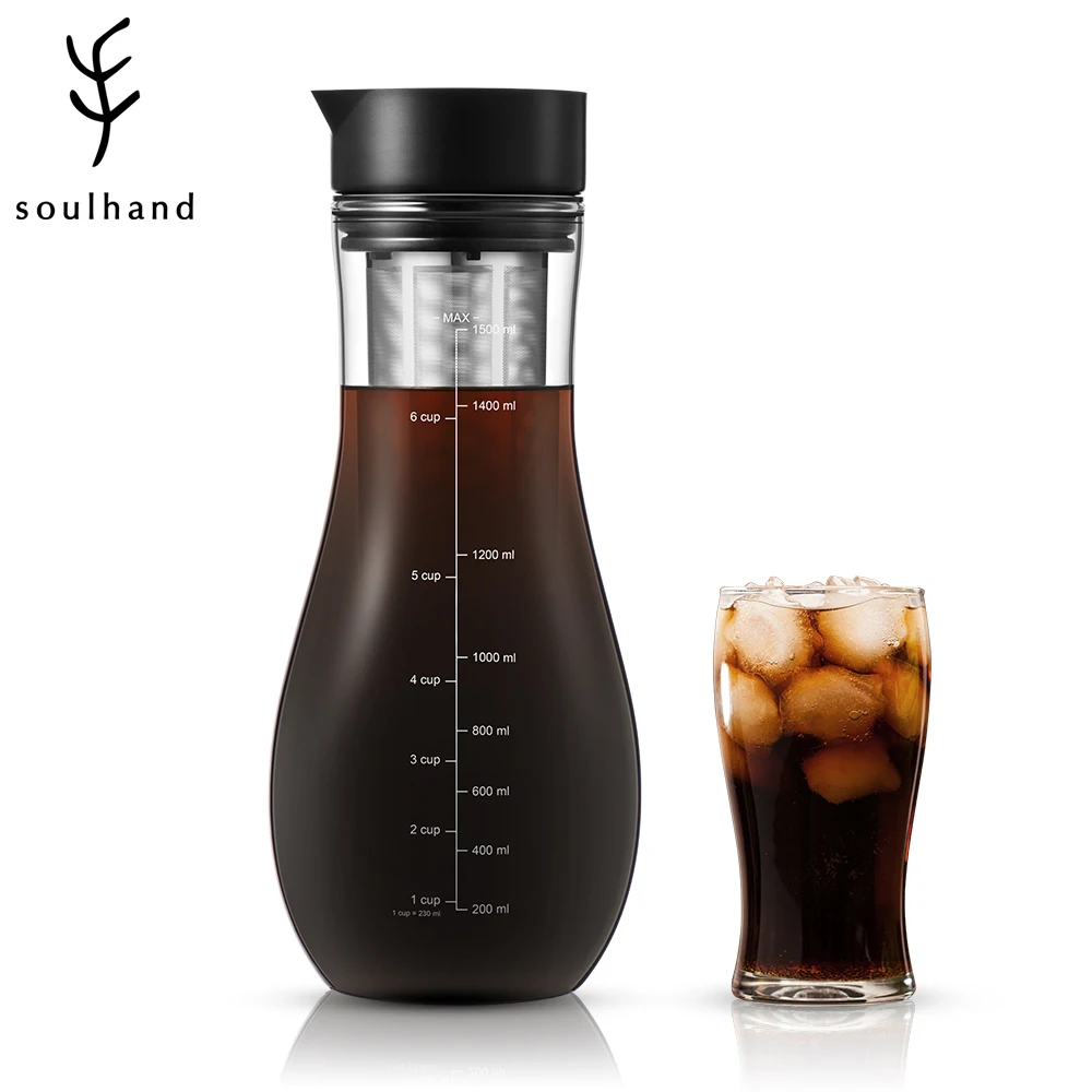 Soulhand 1500Ml Espresso Maker Koude Brouwsel Ijskoffie Maker Dual 