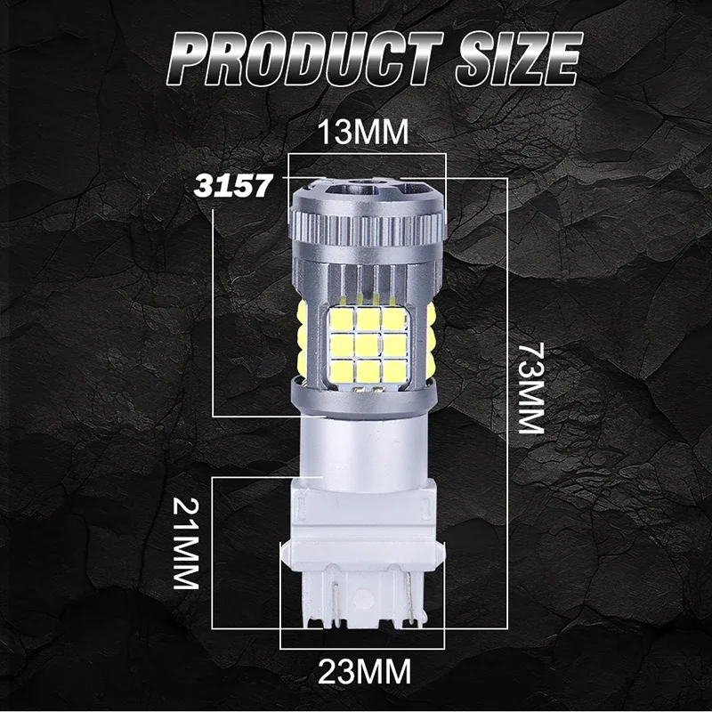 CARLITEK LED Brake Reverse Bulbs T25 3157, White 3030 24SMD Canbus Error Free No Hyper Flash 2X Skoda Octavia 3 Audi Ford Focus - Image 6