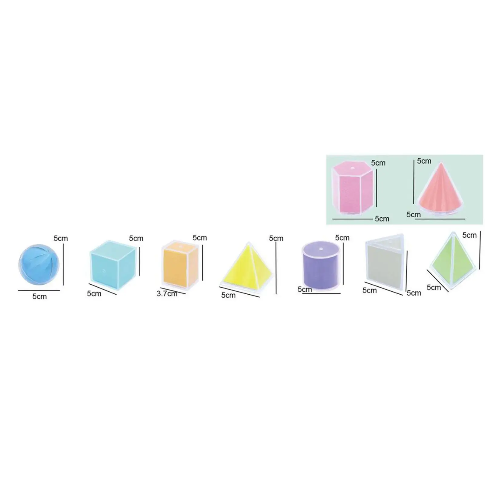 3D Shapes Geometric Solids Montessori Learning Toys Shape Sorter Sorting Geometric Shapes Blocks Set for Preschool Elementary 6