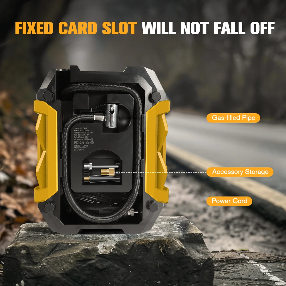 Air Pump Electric Tire Inflator Air Compressor Pump Air Compressor Tire Inflator Inflatable Pump Car Inflator Tire Pump Portable Pointer Model Air Compressor Cigarette Lighter Starter for Soccer Basketball