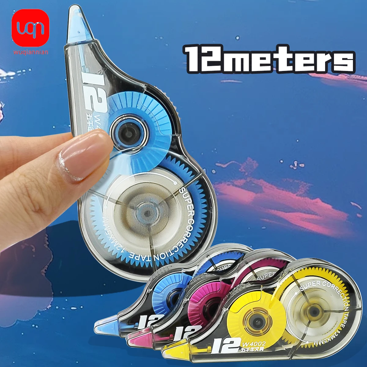 School Error Correction Tape Simple Office Supplies Stationery White Sticker Tape Student 36M Error Correction 3pcs/Set