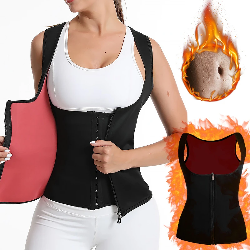 

Women Slimming Vest 5 Times Sweat Tank Top Waist Trainer Body Shaper Weight Loss Belt Workout Vest Fajas Shapewear Colombiana