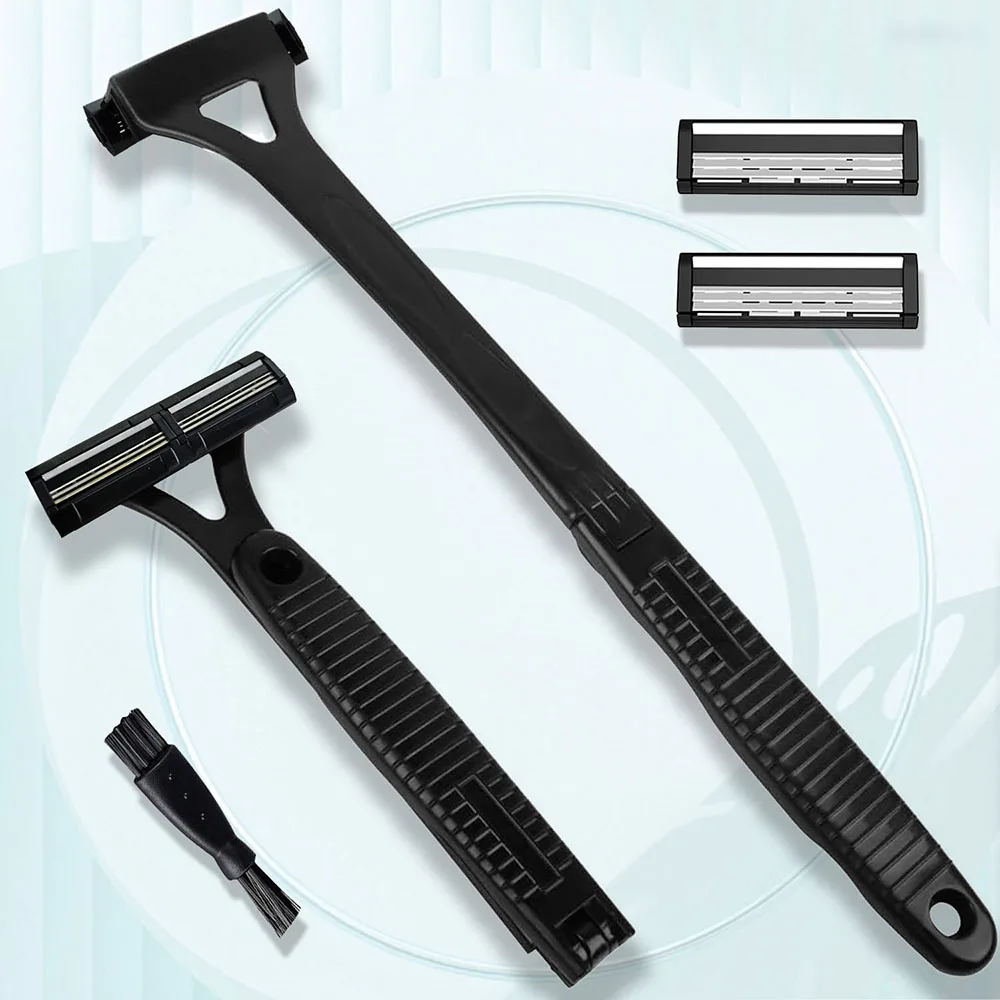 Männer Triple Blade Manuelle Zurück Maschine Haar Rasierer Sicherheit Lange Griff Faltbare Trimmer Körper Bein Griff Entfernung Rasieren Rasierer – Detail 6