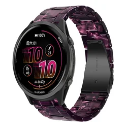 Resin Comfort Strap - 20mm/22mm - Versatile & Durable Bracelet for Active Lifestyles (Violet black)