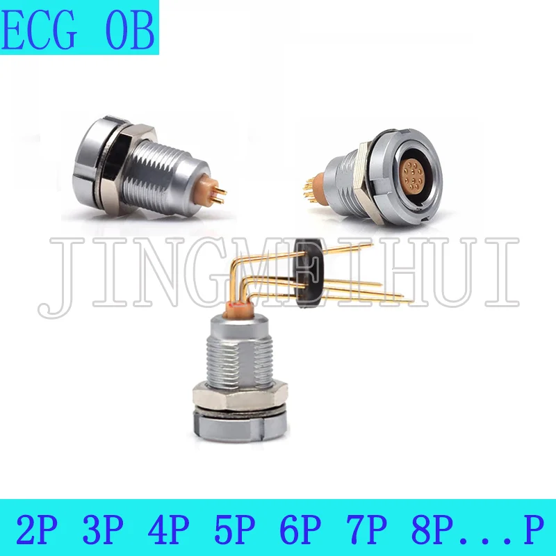 Ecg 0b 9pin Aviação Metal Circular Push-pull Conector de Soquete Fêmea de Travamento Automático para Sistemas de Dados e Telecomunicações