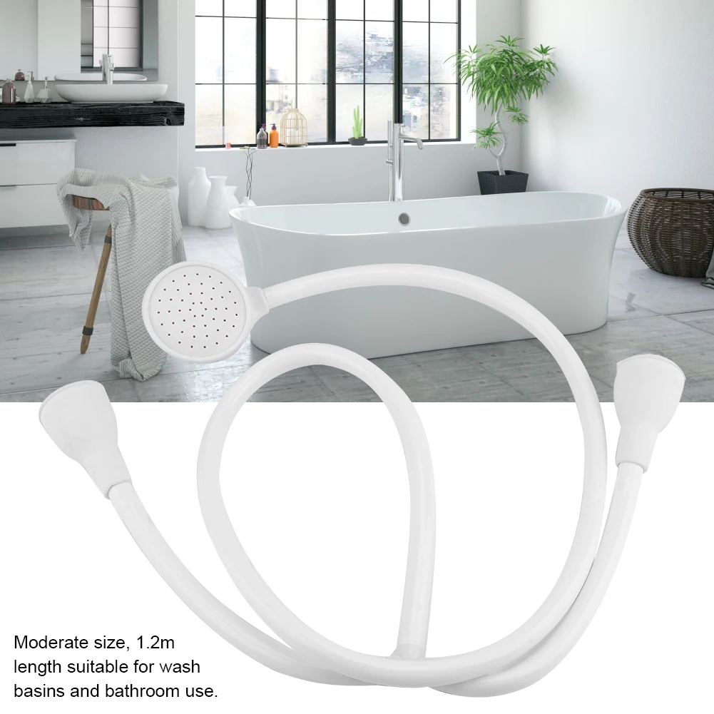 Double Tap Push On Bath Shower Head and Hose Hairdresser Shampoo Spray Pet Cleaner Set Bath Shower Head and Hose Set: 3 - 5 Days Free Delivery Only UK