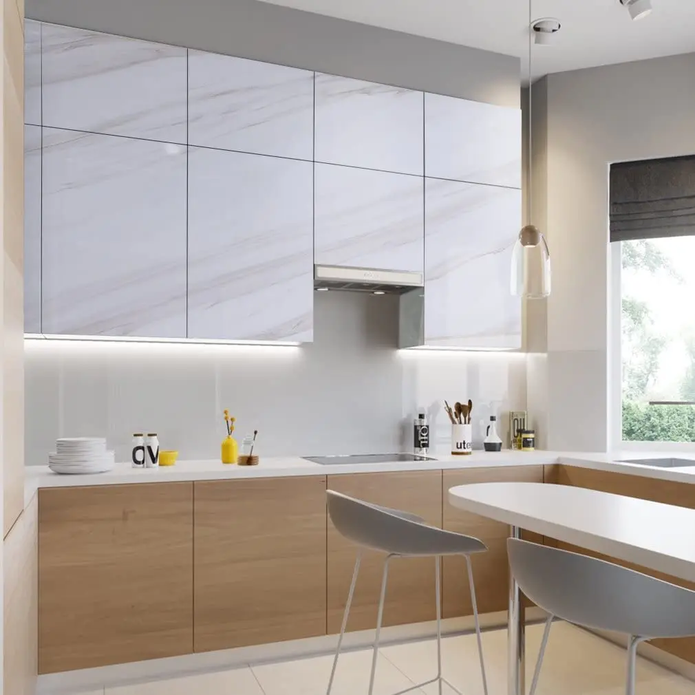 

Marble Contact Paper Self Adhesive Peel & Stick Wallpaper for Kitchen Countertop Cabinet Furniture Waterproof PVC Removable Film