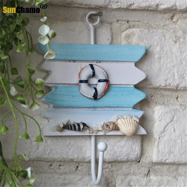 Mediterrán Stílusú Tengeri Kiegészítők Otthoni Bútor Kabát Fa Kampó Fürdőszoba Konyhai Dekoráció Kreatív Kis Horog - Image 3