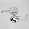 4" Round Chrome Classic Small Mirror with E-Mark M10 Mirrors For Japanese Bikes 4