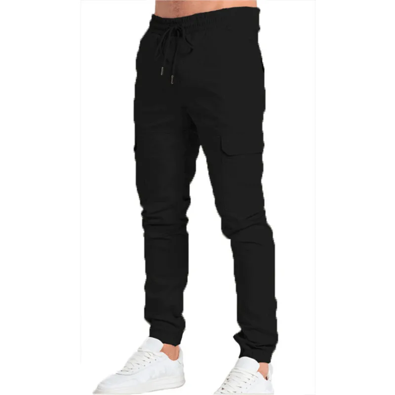 Men Casual Cargo Pants Joggers Male Trousers Men Gym Jogging Pants Pocket Sport Sweatpants Hip Hop Pants Streetwear Men Clothing 3