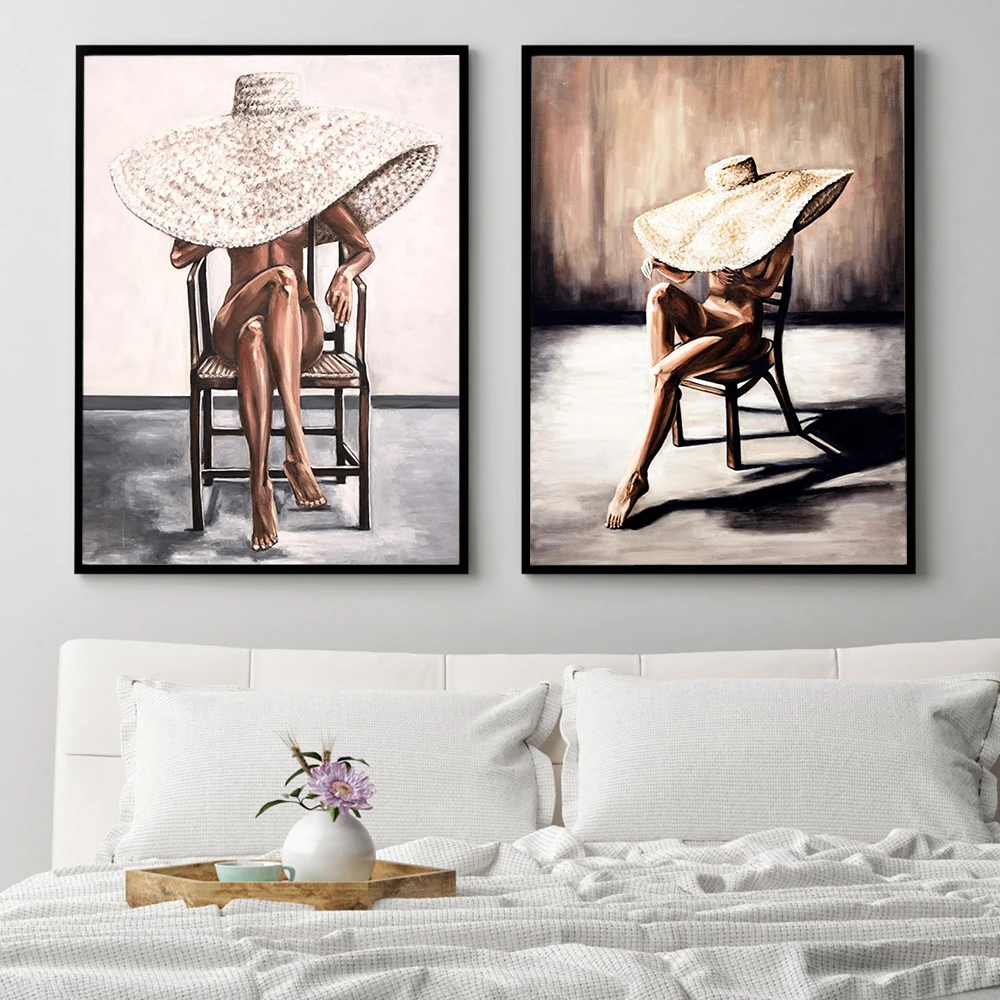 

Keep Chillin Nude Women Posters and Prints Nordic Figure Canvas Painting Girls Wall Art Picture for Living Room Bedroom Decor