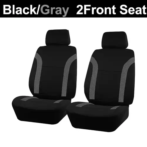 AUTO PLUS Sports Universal Polyester Car Seat Cover Set Fit Most Car Plain Fabric Bicolor Stylish Car Accessories Seat Protector - Image 35