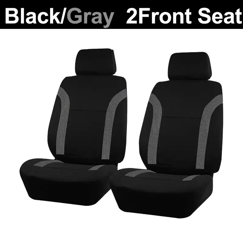 AUTO PLUS Sports Universal Polyester Car Seat Cover Set Fit Most Car Plain Fabric Bicolor Stylish Car Accessories Seat Protector - Image 35