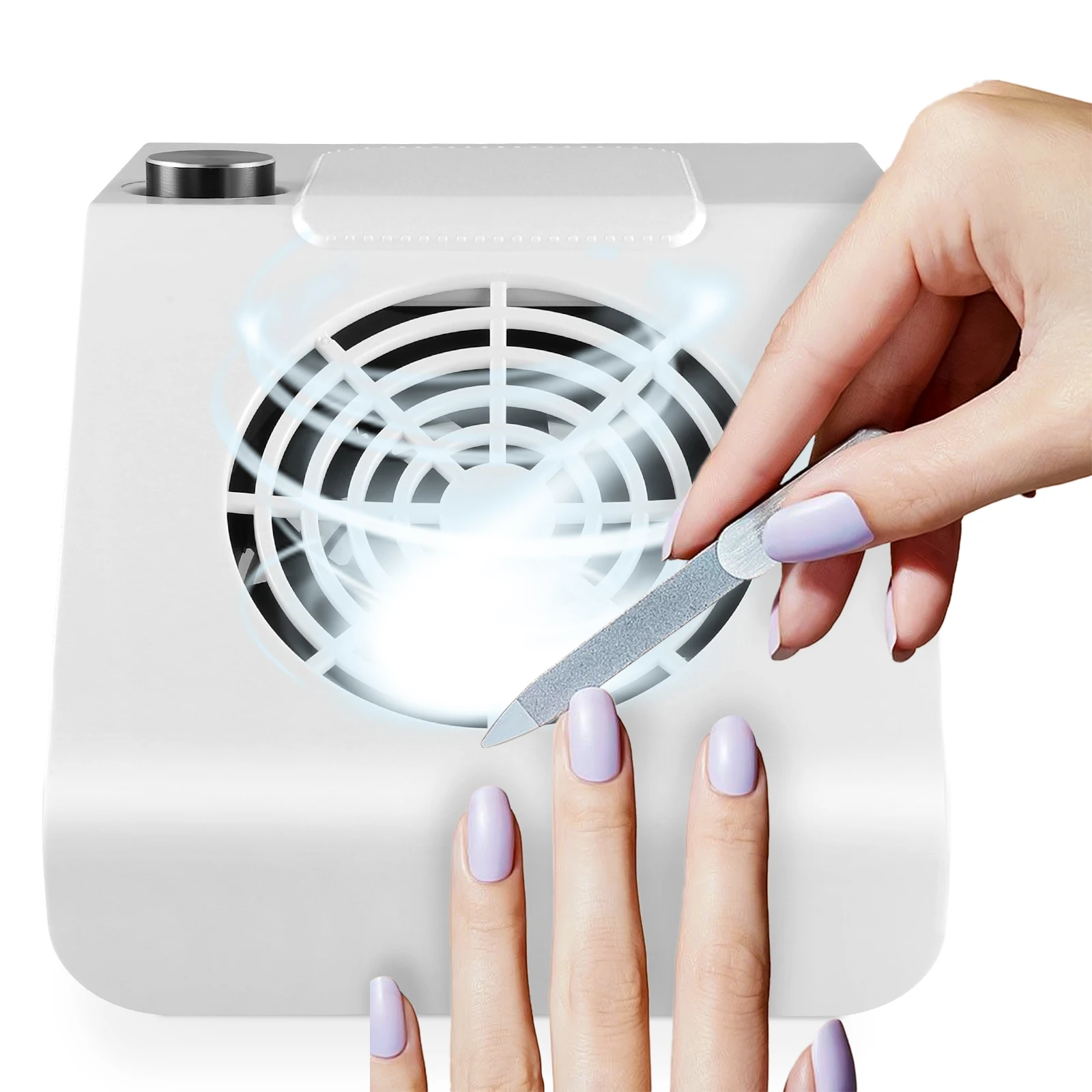 Nail Dust Collector With Two Fans Vacuum Cleaner Manicure Machine Tools Strong Power Nail Art Tool Nail Vacuum Cleaner