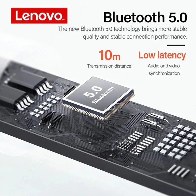100% Original Lenovo LP5  Wireless Bluetooth Earbuds HiFi Music Earphone With Mic Headphones Sports Waterproof Headset 2021New 4