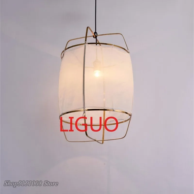 

Nordic Pendant Lights European bamboo creative personality linen fabric Hanging Lamp clothing store restaurant PendantLamp