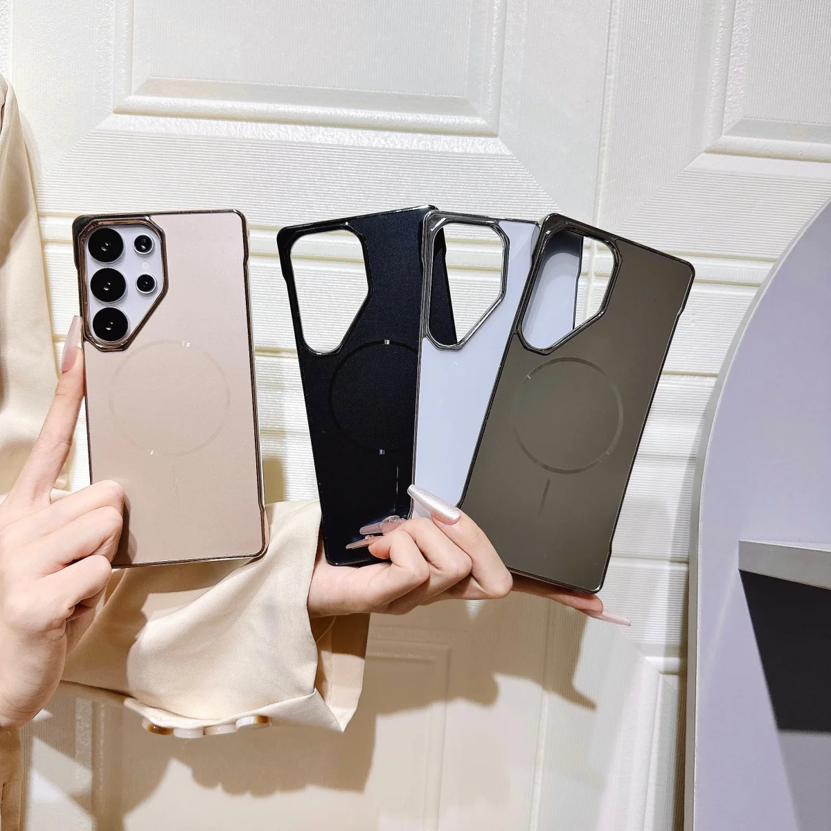 Enhanced Frosted Magnetic Phone Case - Ultra Slim Cooling Rugged PC Cover
