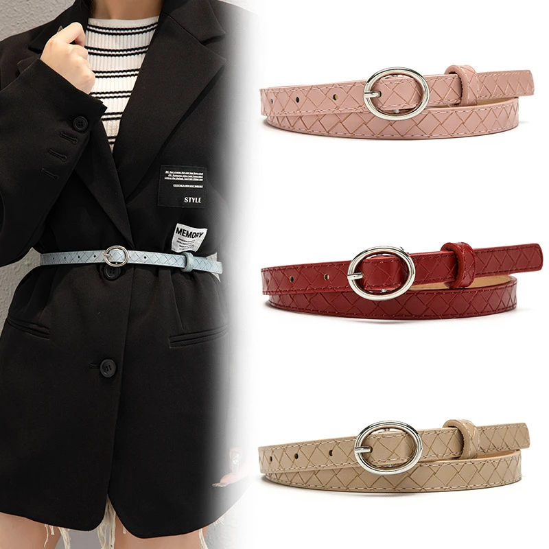 

Fashion Belt for Women Jeans Pants Leather Casual Womens Sweater Dress Accessories Thread Belts Waistband Width 1.5cm