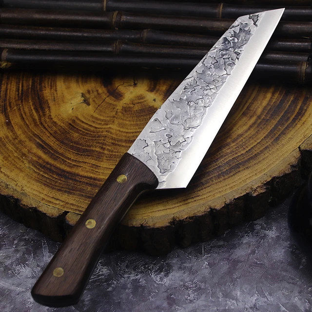 Forged Precision Steel Knife, Cow and Sheep Cutting, Purple Wood