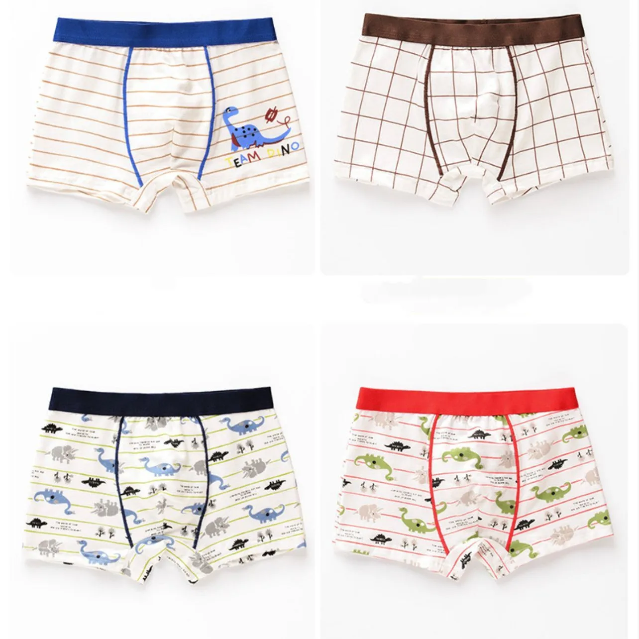 4Pcs/Lot Children's Cartoon Boxer Kids Underwear Boys Cotton