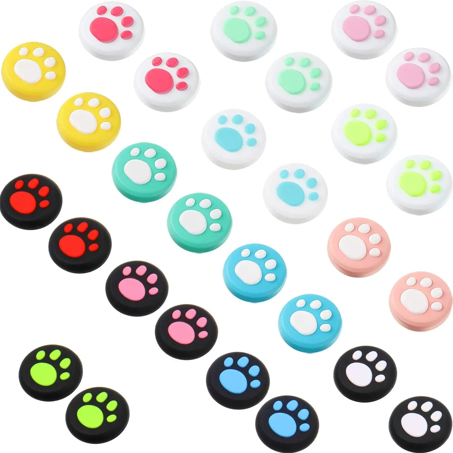 Silicone Thumb Grip Caps for Game Controllers - 28 PCS Set