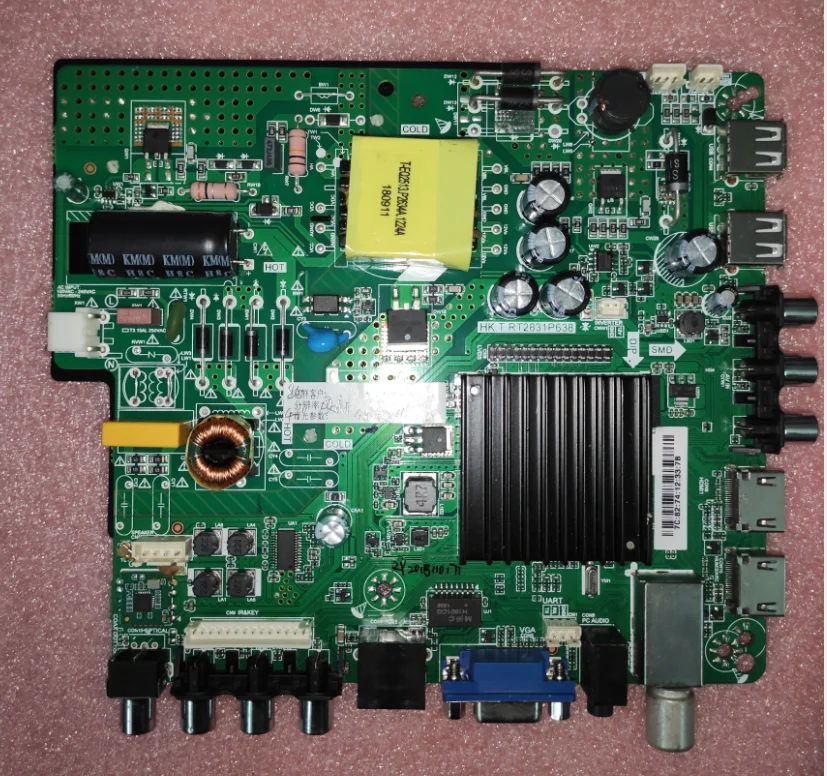 HK.T.RT2831P638   Three in one TV motherboard  for 1920x1080 48-53v 600ma  working well