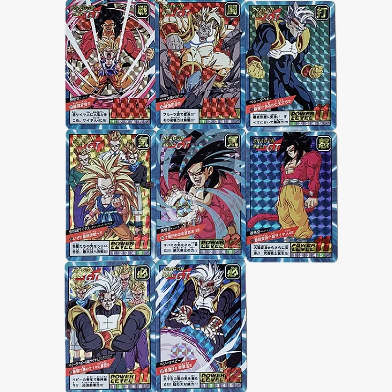 

8pcs/set Dragon Ball Son Goku Bejīta Yonsei Baby DIY Flash Card Animation Characters Classics Anime Collection Cards Toys Gifts