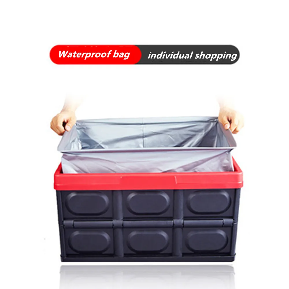 Plastic Folding Storage Crates  Plastic Tote Box Container - 30l Car  Storage Bins - Aliexpress