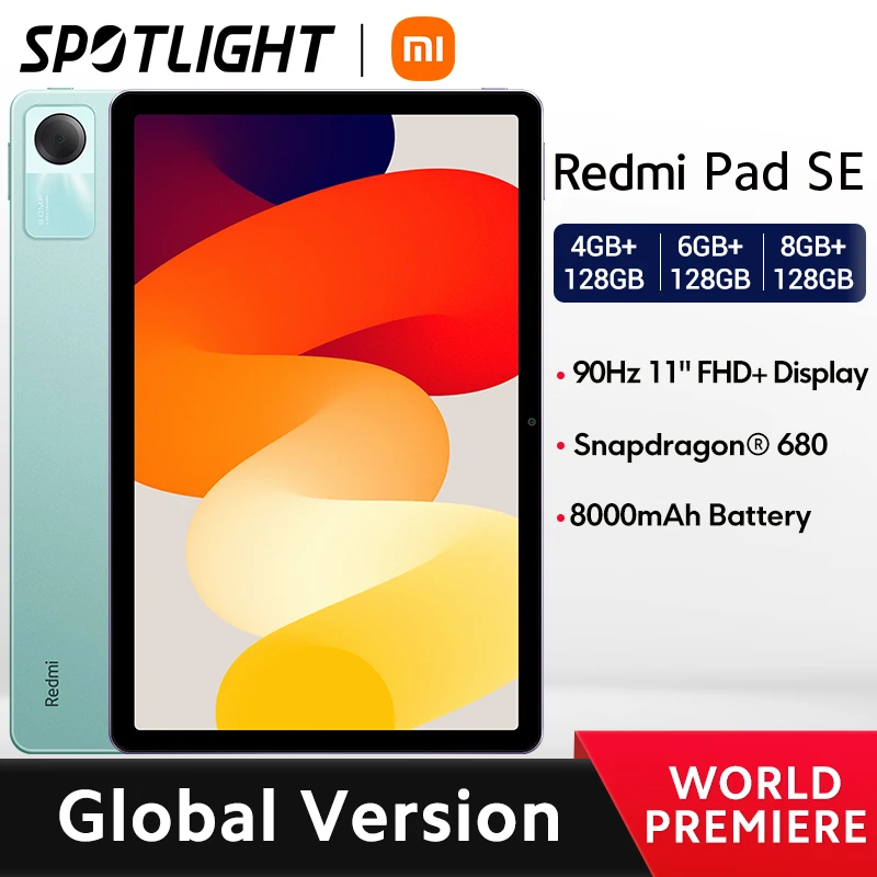 【World Premiere】Redmi Pad SE Xiaomi Global Version Mi Tablet 90Hz 11  Display 8000mAh Snapdragon® 680 Quad speakers Dolby Atmos®