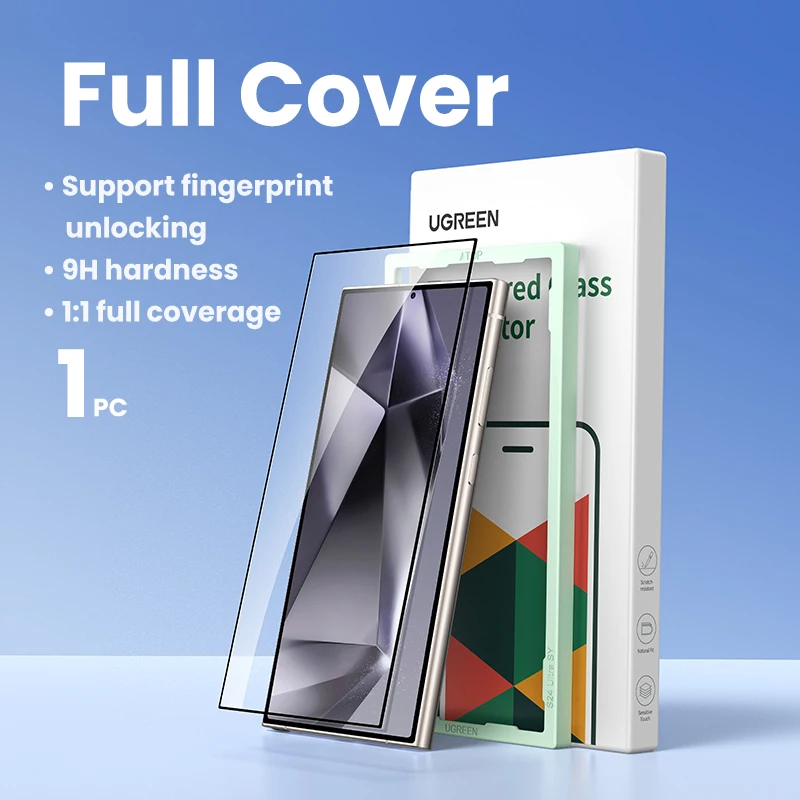 UGREEN HD Glass Screen Protector, Ultra-Clear Protective Film, 1/2 Pack