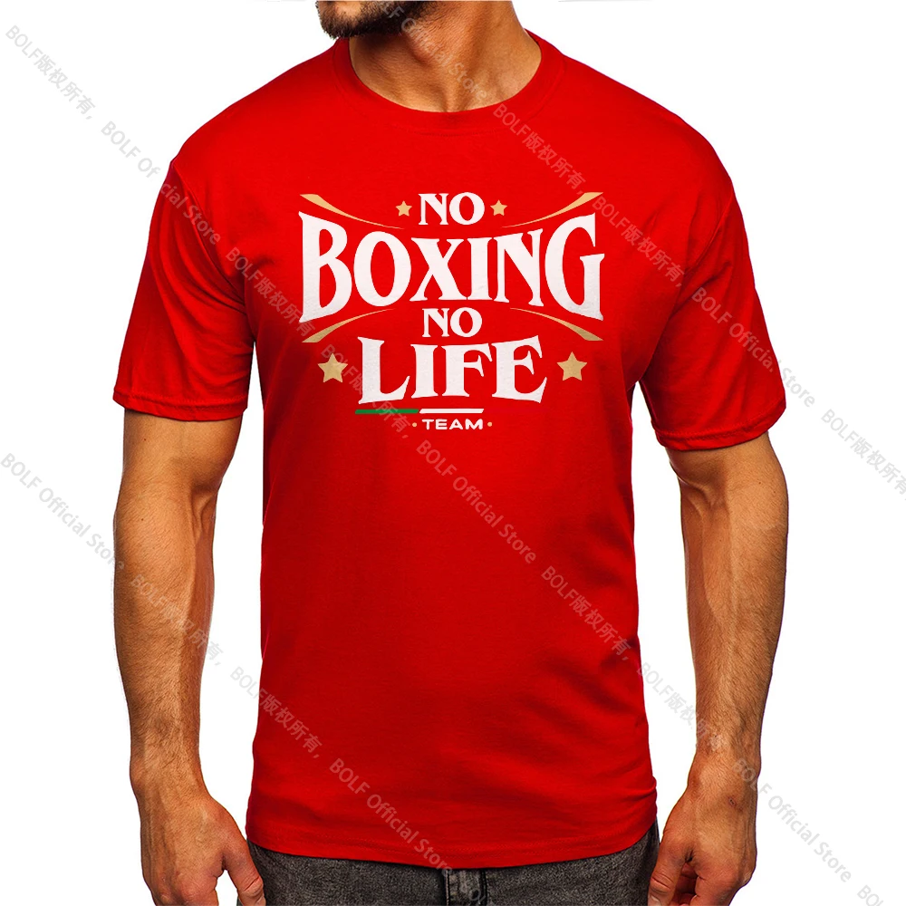No Boxing No Life Gym Printed Vintage Men T-shirt Sport 100