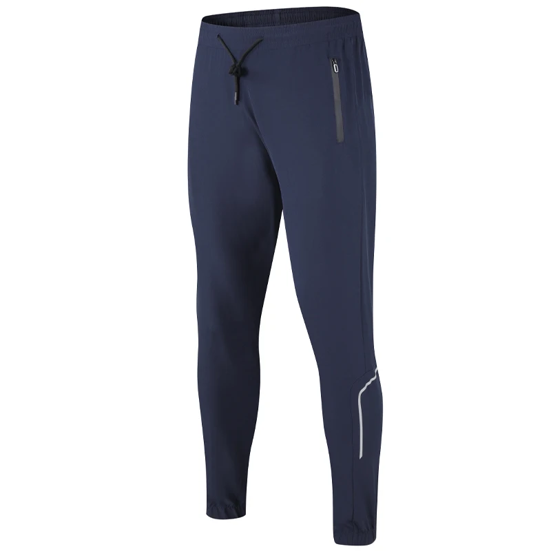 Men Gym Running Long Pants Breathable Jogging Running Casual Sweatpants Quick Drying Zip Pocke Training Sport Trousers 3