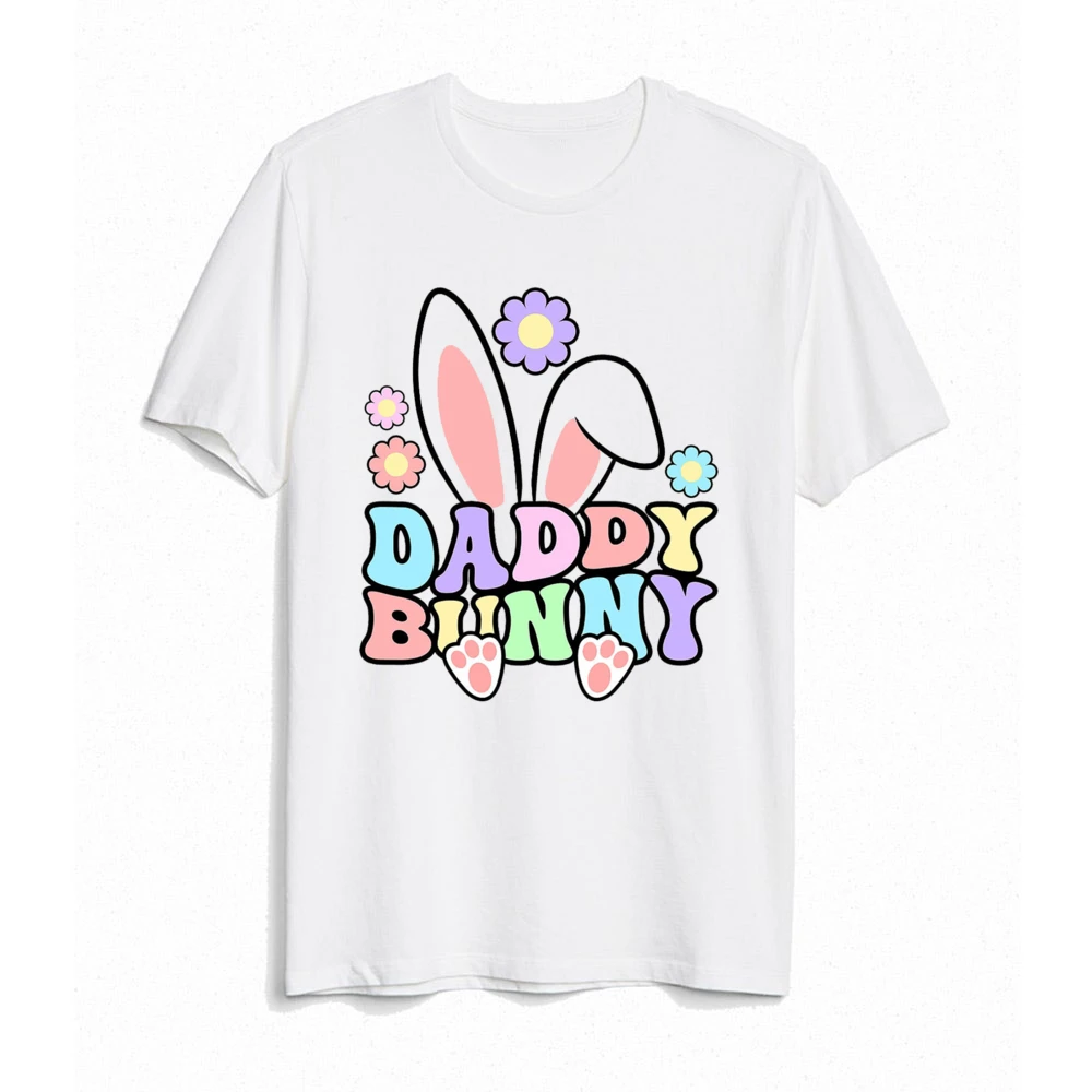 Dad Mom Sis Bro Baby Buuny Printed Shirts Easter Party Family Matching Clothes Easter Holiday Family Look Outfit Baby Bodysuit 4