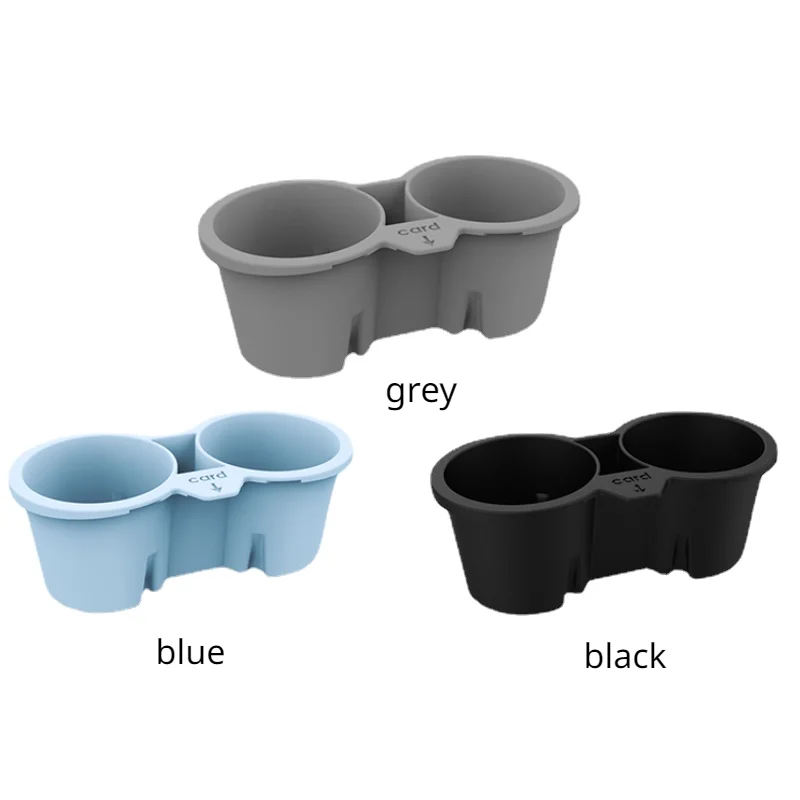 

Water Cup Holder for Tesla Model 3 Y Center Console Cup Holder Insert Storage Box Silica Gel Car Modely Accessories 2021-2023