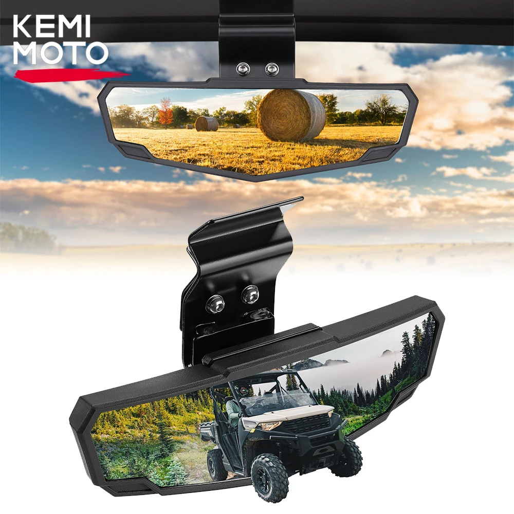 KEMIMOTO UTV Central Rearview Convex Mirror Compatible with Polaris Ranger 1000 XP / 1000 900 570 2015-2024 for Can-Am Defender for vw caddy tiguan caddy iii touran 2005 2015 adjust knob rearview mirror control switch button panel 1t1959552