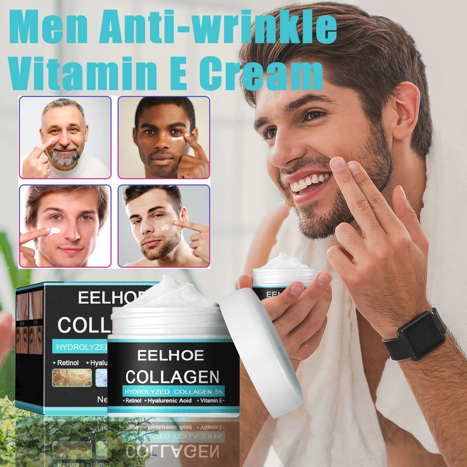 30/50g Men Anti-Wrinkle Facial Cream Retinol Collagen Moisturizing Anti-Aging Firming Facial Face Men Skin Tighting Care