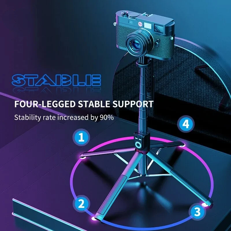 LISCN Bluetooth Selfie Stick Tripod Camera Stick with Remote